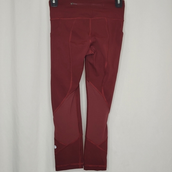 Lululemon Pace Rival Crop 22" Dark Adobe Athletic Running Leggings - Size 2 - Picture 6 of 14